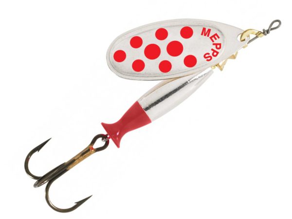Mepps Aglia Long Cast Silver Red Dot spiner