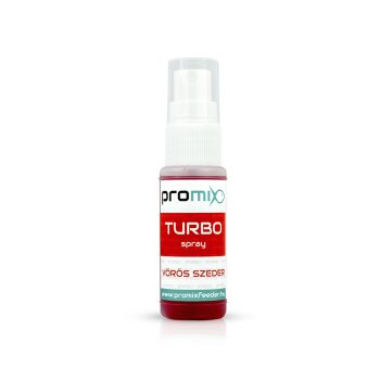 Promix Turbo sprej crvena kupina je visoko koncetrovan, guste tečnosti i jakog mirisa sprej. Dobro se lepi ali odma ispušta aromu u dodiru sa vodom