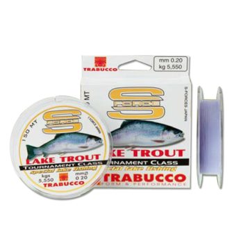 Trabucco S Force Lake Trout - Profesionalni monofil sa otpornošću na habanje i nevidljivom pastelnom bojom. Idealno za ribolov pastrmke. Pakovanje 150 metara