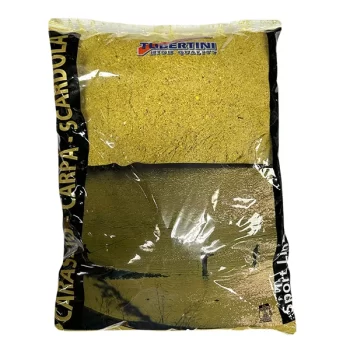Carassio Tubertini je prihrana žute boje napravljena da privučite šarane, karaše i babuške Savršenu za kanale mirne ili srednje brze vode. Pakovanje 3kg