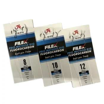 FILEX PRO METHOD RIG Barbless s Bait Pin-om – fluorocarbon predvez za feeder