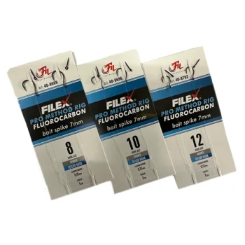 FILEX PRO METHOD RIG fluorocarbon s Bait Spike-om, vezane udice za feeder