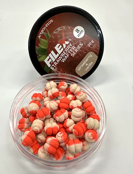 Filex Strawberry Wafter – Jagoda & Vanila Filex Wafter Jagoda i Vanila 8mm Twist DUO mamac za feeder ribolov