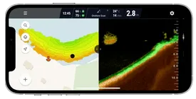 Mapa sa označenim mestima za pecanje, kampovanje, rampama za čamce i parking mestima